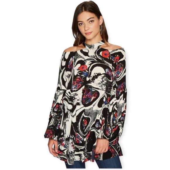 Free People Drift Away Tunic Dress Multicolor Size Medium - Picture 8 of 8